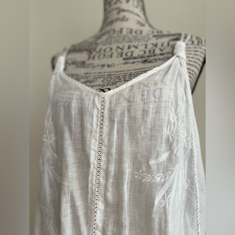 Cynthia Rowley White Cotton Maxi Dress — Size Medium